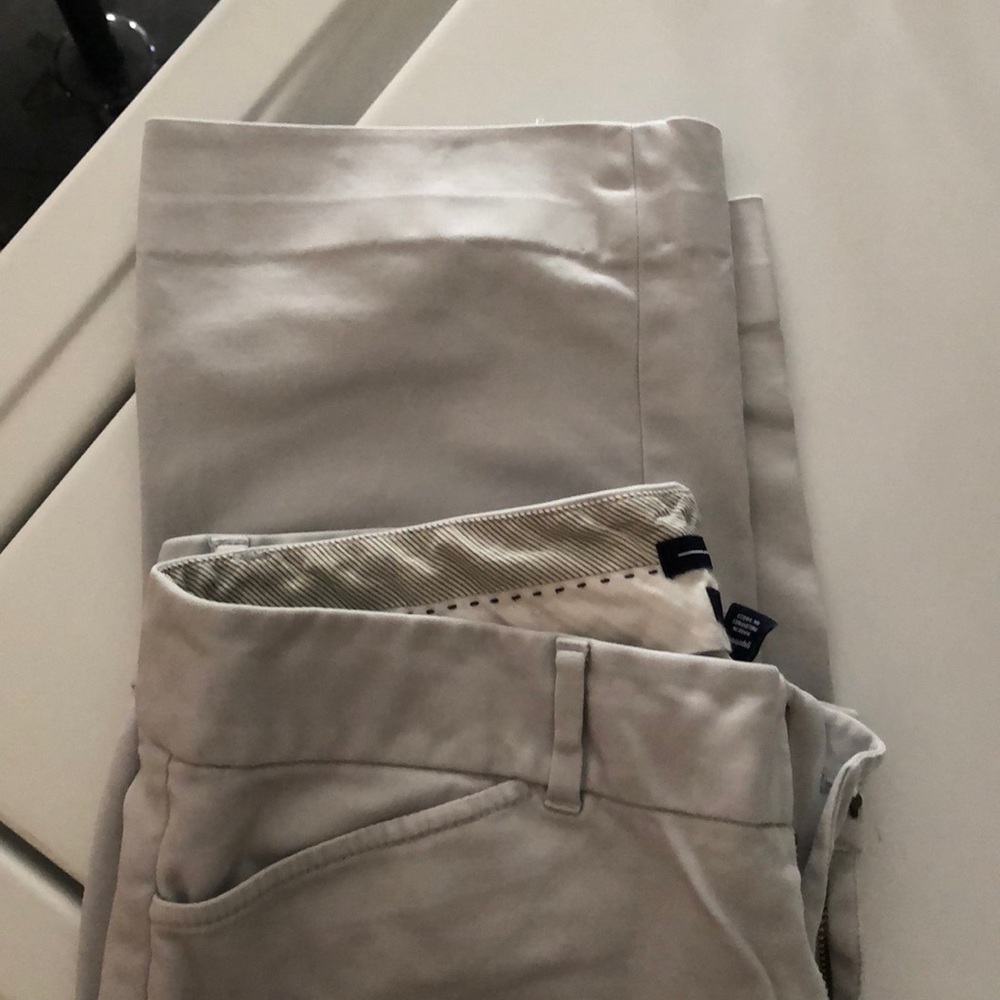 Gap straight crop pants light gray size 8